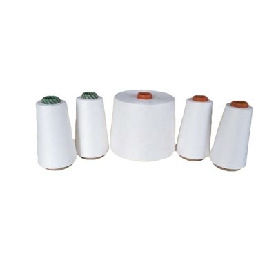 Spun Polyester Ne32/1 Vortex Garne voor weven / breien Raw White MVS in bulk