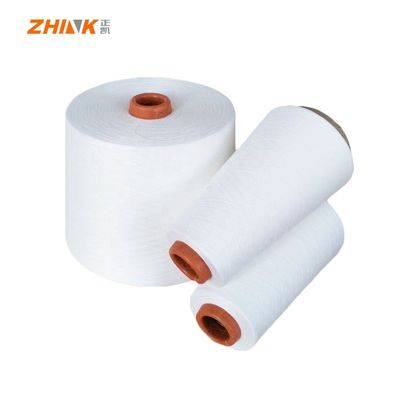 100% polyester Ne45S Vortex Spun Garens Raw White voor brei- en weefwerk
