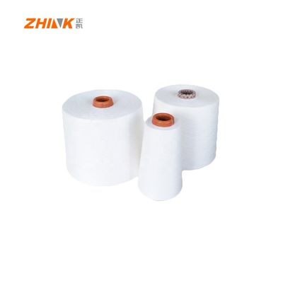 100% polyester Ne45S Vortex Spun Garens Raw White voor brei- en weefwerk