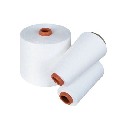 100% polyester Ne45S Vortex Spun Garens Raw White voor brei- en weefwerk