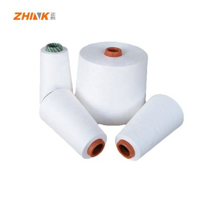 GRS MVS Garens 100% gerecycled polyester Ne32S Vortex Spinning Garn Raw White