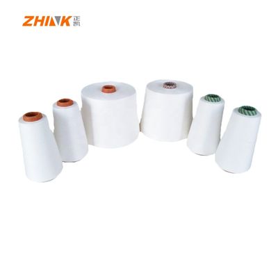 GRS MVS Garens 100% gerecycled polyester Ne32S Vortex Spinning Garn Raw White