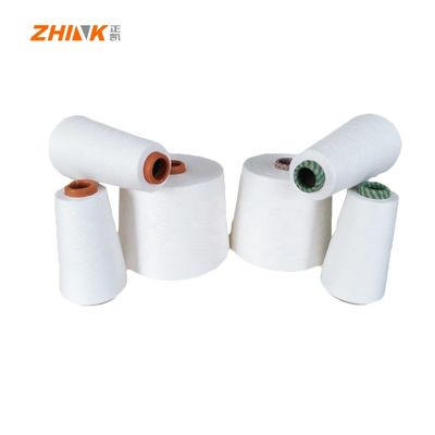 GRS MVS Garens 100% gerecycled polyester Ne32S Vortex Spinning Garn Raw White