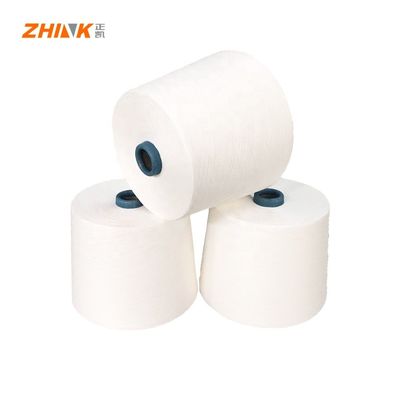 GRS MVS Garens 100% gerecycled polyester Ne32S Vortex Spinning Garn Raw White