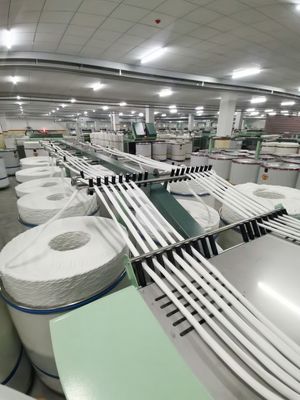 Vortex-stijl 90% polyester 10% viscose Ne40/1 MVS ruw wit garen voor weven/breien