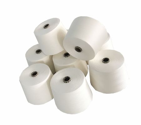 Standaardsterkte 65% Kationisch kleurbaar polyester 35% Bamboe 25 70D Core Spun Garment