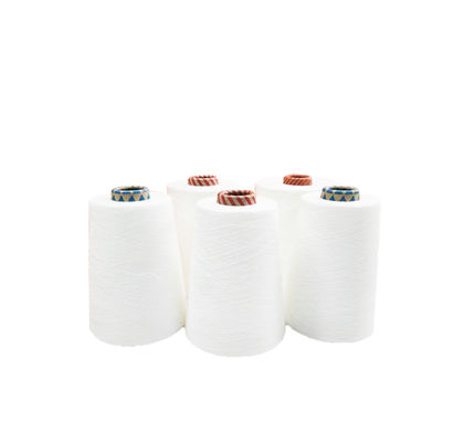 Polyester gemengd garen 69% gerecycled mid-fiber 23% viscose 8% Cationic 30 40D Core Spun