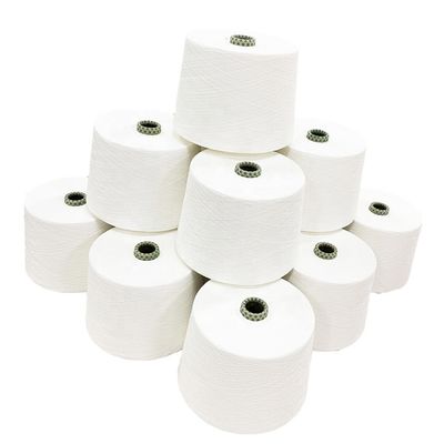 Polyester gemengd garen 69% gerecycled mid-fiber 23% viscose 8% Cationic 30 40D Core Spun
