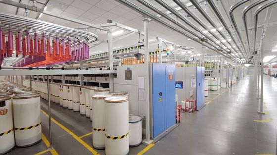 50% hol polyester 50% viscose NE 32/1 Siro spun garens voor brei- en weefwerk
