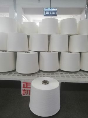 Polyester/viscose TR 80/20 gemengd spandex kern gesponnen garen ruw wit garen voor denimstof