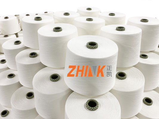 Ruw patroon gemengd garen PV 80% polyester 20% viscose Ne16s 40D spandex kerngesponnen garen