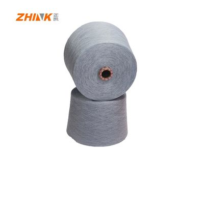 100% polyester NE32/1 Ring Spun Garne voor weven / breien hennep Grijs Zach en glad