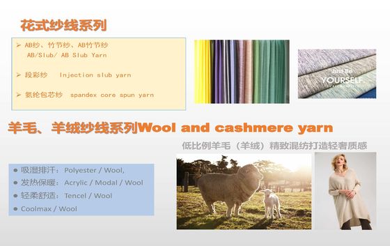 65% polyester 35% viscose gemengd Siro Compact weefsel en gebreide garens